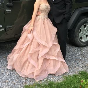 Sherri Hill Rose Gold Ballgown